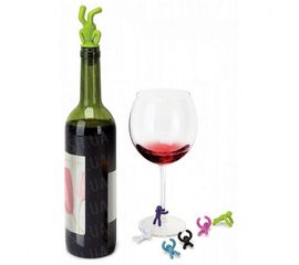 Пробка для бутылки Человечек + маркеры на бокалы, фото 1