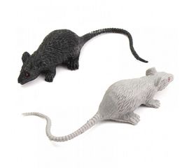 Резиновая Крыса 23х10 см серая, фото 1