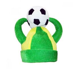 Шапка Футбол с рогами и мячом велюр, фото 1