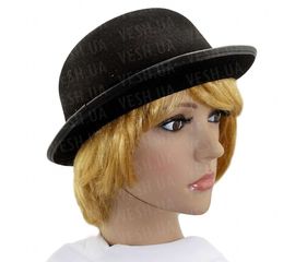 Шляпа Котелок фетровый черный, фото 1