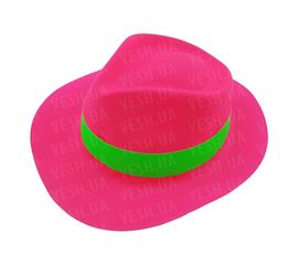 Шляпа Мужская пластик с лентой малиновая, фото 1