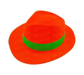 Шляпа Мужская пластик с лентой оранжевая, фото 1