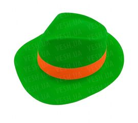Шляпа Мужская пластик с лентой зеленая, фото 1