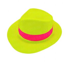 Шляпа Мужская пластик с лентой желтая, фото 1