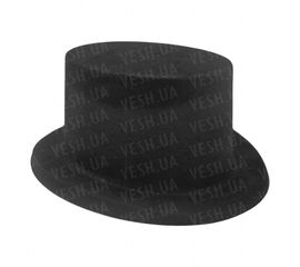 Шляпа Цилиндр Флок черная, фото 1