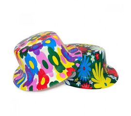 Шляпа Цилиндр Флок цветная, фото 1