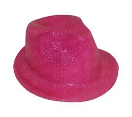 Шляпа детская Мафия блестящая малиновая, фото 1