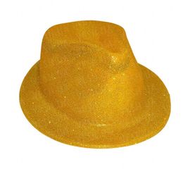 Шляпа детская Мафия блестящая золото, фото 1