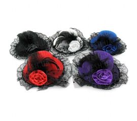 Шляпка Гламур маленькая с розой, фото 1