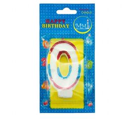 Свеча Цифра Радуга 0, фото 1