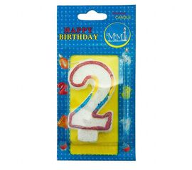 Свеча Цифра Радуга 2, фото 1