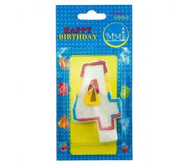 Свеча Цифра Радуга 4, фото 1