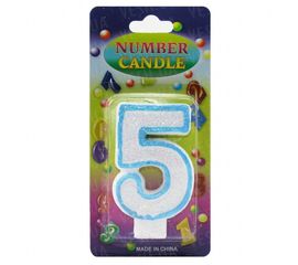 Свеча Цифра блестящая 5, фото 1