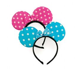 Уши Микки Мауса с бантом горошек, фото 1