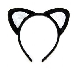 Ушки Кошка черные уп. 12 шт, фото 1