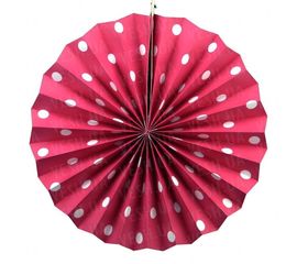 Веерный круг картон 30 см малиновый 0009, фото 1