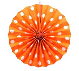 Веерный круг картон 30 см оранжевый 0011, фото 1