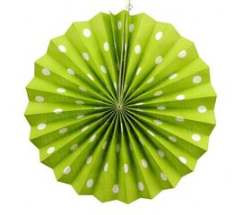 Веерный круг картон 30 см салатовый 0013, фото 1