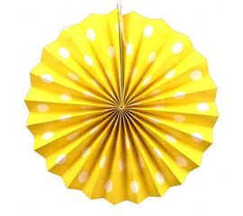 Веерный круг картон 30 см желтый 0019, фото 1