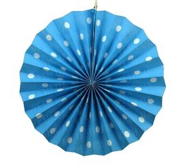 Веерный круг картон 40 см голубой 0001, фото 1