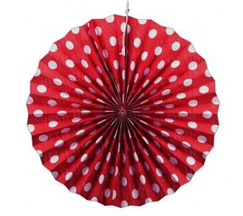 Веерный круг картон 40 см красный 0007, фото 1