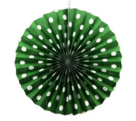 Веерный круг картон 40 см малахитовый 0016, фото 1