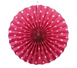 Веерный круг картон 40 см малиновый 0009, фото 1