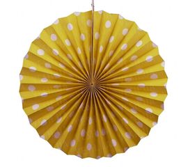 Веерный круг картон 40 см желтый 0019, фото 1