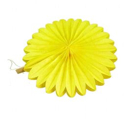Веерный круг тишью 20 см желтый 0019, фото 1