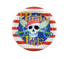 Бумажные тарелки диам.18 см Пираты уп. 10 шт, фото 1