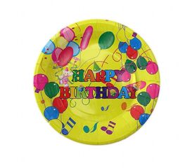 Бумажные тарелки диам.18 см Шарики уп. 10 шт, фото 1