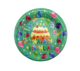 Бумажные тарелки диам.18 см Тортик уп. 10 шт, фото 1