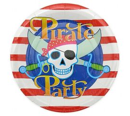 Бумажные тарелки диам.23 см Пираты уп. 10 шт, фото 1