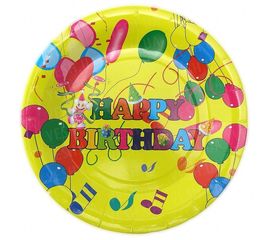 Бумажные тарелки диам.23 см Шарики уп. 10 шт, фото 1