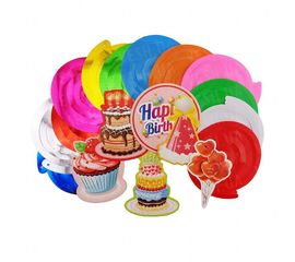 Декор спиральки День рожденья уп. 12 шт, фото 1