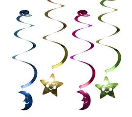 Декор спиральки Луна и Звезды уп. 6 шт, фото 1