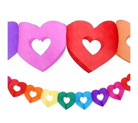 Гирлянда 3D Сердечко с вырезом разноцветное, фото 1
