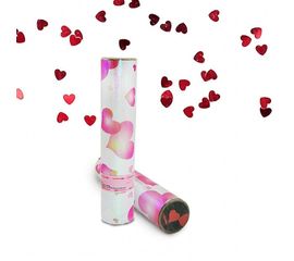 Хлопушка 20 см с сердечками красными, фото 1