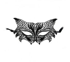 Кружевная маска Леди черная, фото 1