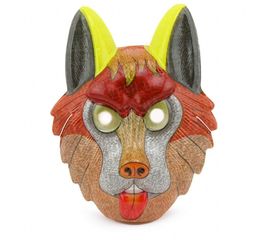 Маска Детская Собака уп. 12 шт пластик, фото 1