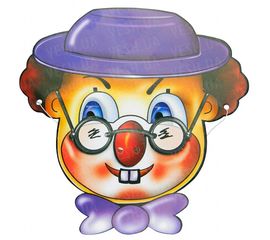 Маска Клоун картон уп. 6 шт, фото 1