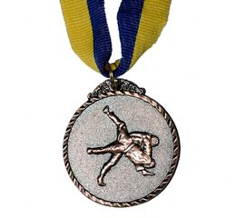 Медаль Спортивная маленькая Единоборства бронза, фото 1