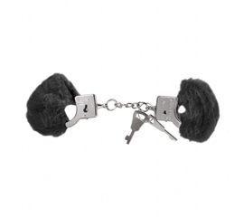 Наручники на пальцы меховые черные, фото 1