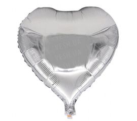 Шарик (45см) Сердечко серебрянное, фото 1