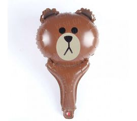 Шарик с надувной ручкой Мишка, фото 1