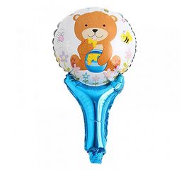 Шарик с надувной ручкой Мишка с медом, фото 1