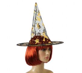 Шляпа Колпак капроновая черная с золотом, фото 1