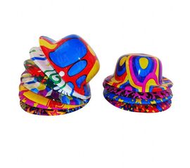 Шляпа Котелок пластик с принтом, фото 1