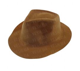 Шляпа Мужская флок коричневая, фото 1