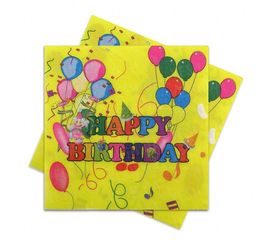 Салфетки Шарики желтые уп. 20 шт, фото 1